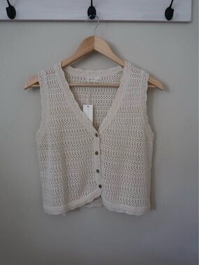 Rylee + Cru Women's Knit Vest in Natural – Size Small (NWT)